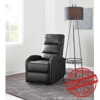 Lumisource RCL-DORMI BK Dormi Contemporary Recliner Chair in Black Faux Leather